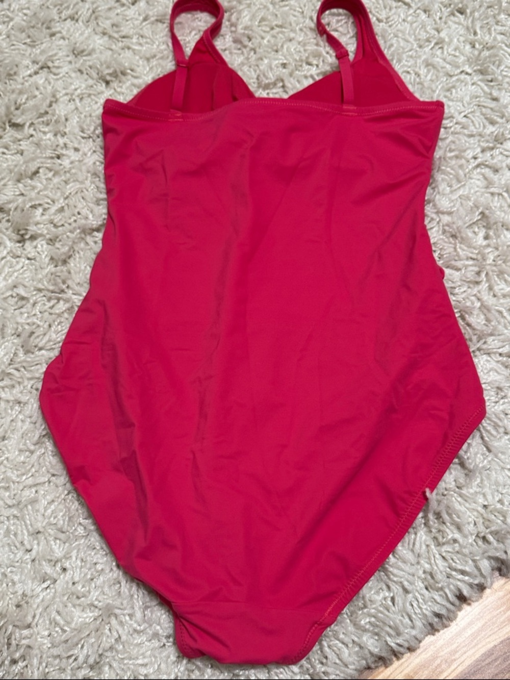 Women’s Ruched One-Piece Swimsuit in Raspberry - Picture 3 of 5